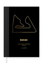 Notitieboek - Schrijfboek - Bahrein - F1 - Circuit - Notitieboekje klein - A5 formaat - Schrijfblok - Cadeau voor man
