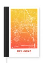 Notitieboek - Schrijfboek - Stadskaart - Helmond - Nederland - Oranje - Notitieboekje klein - A5 formaat - Schrijfblok - Plattegrond