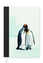 Notitieboek - Schrijfboek - Pinguïns - Sneeuw - Familie - Notitieboekje klein - A5 formaat - Schrijfblok