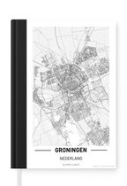 Notitieboek - Schrijfboek - Stadskaart Groningen - Notitieboekje klein - A5 formaat - Schrijfblok - Plattegrond