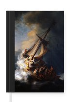 Notitieboek - Schrijfboek - De storm op het meer van Galilea - Rembrandt van Rijn - Notitieboekje klein - A5 formaat - Schrijfblok