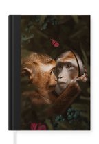 Carnet - Carnet d'écriture - Singe - Jungle - Miroir - Papillon - Carnet - Format A5 - Bloc-notes