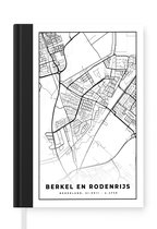 Notitieboek - Schrijfboek - Kaart - Berkel en Rodenrijs - Zwart - Wit - Notitieboekje klein - A5 formaat - Schrijfblok