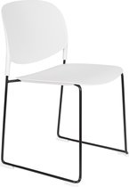ANLI STYLE CHAIR STACKS WHITE