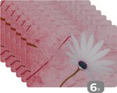 Placemat - Bloemen - Roze - Vintage - 45x30 cm - 6 stuks - Hittebestendig - Anti-Slip - Onderlegger - Afneembaar