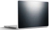 Laptop sticker - 15.6 inch - Metaal print - Lijn - Grijs - 36x27,5cm - Laptopstickers - Laptop skin - Cover