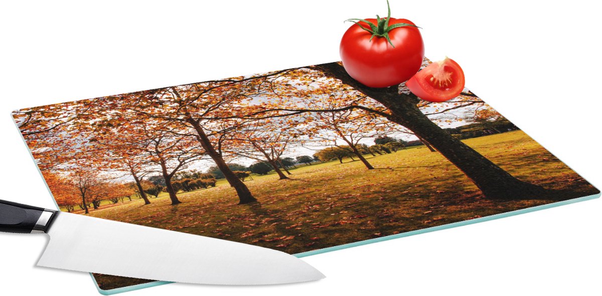 Glazen Snijplank - 39x28 - Herfst - Herfstbladeren - Natuur - Snijplanken Glas
