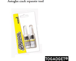 Togadget® - Autoruit Reparatie Set - Tools - Car Window Repair Set - Zelf een sterretje in glas repareren - Auto ruit met scheurtje reparatieset - 2x 2ml