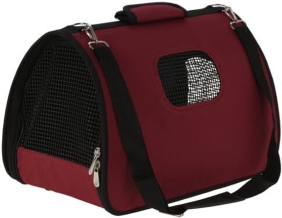 Pets Collection - Dierendraagtas Rood - 43 x 25 x 25 cm - Tot 10 kg - Reismand - Dieren transport tas - Rood