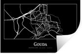 Muurstickers - Sticker Folie - Gouda - Kaart - Stadskaart - Plattegrond - 90x60 cm - Plakfolie - Muurstickers Kinderkamer - Zelfklevend Behang - Zelfklevend behangpapier - Stickerfolie