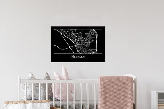 Stickers Stickers muraux - Plan de la ville - Heerlen - Carte - Carte - 60x40 cm - Feuille adhésive