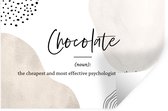Stickers muraux - Proverbes - Chocolat - Citations - Dictionnaire - Définition du chocolat - 30x20 cm - Feuille adhésive