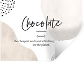 Stickers muraux - Proverbes - Chocolat - Citations - Dictionnaire - Définition Chocolat - 40x30 cm - Film Adhésif