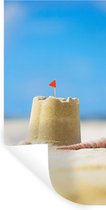 Muurstickers - Sticker Folie - Zandkasteel - Strand - Schelpen - Zomer - 20x40 cm - Plakfolie - Muurstickers Kinderkamer - Zelfklevend Behang - Zelfklevend behangpapier - Stickerfolie