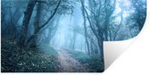 Stickers muraux - Arbres - Nature - Brouillard - 120x60 cm - Film adhésif