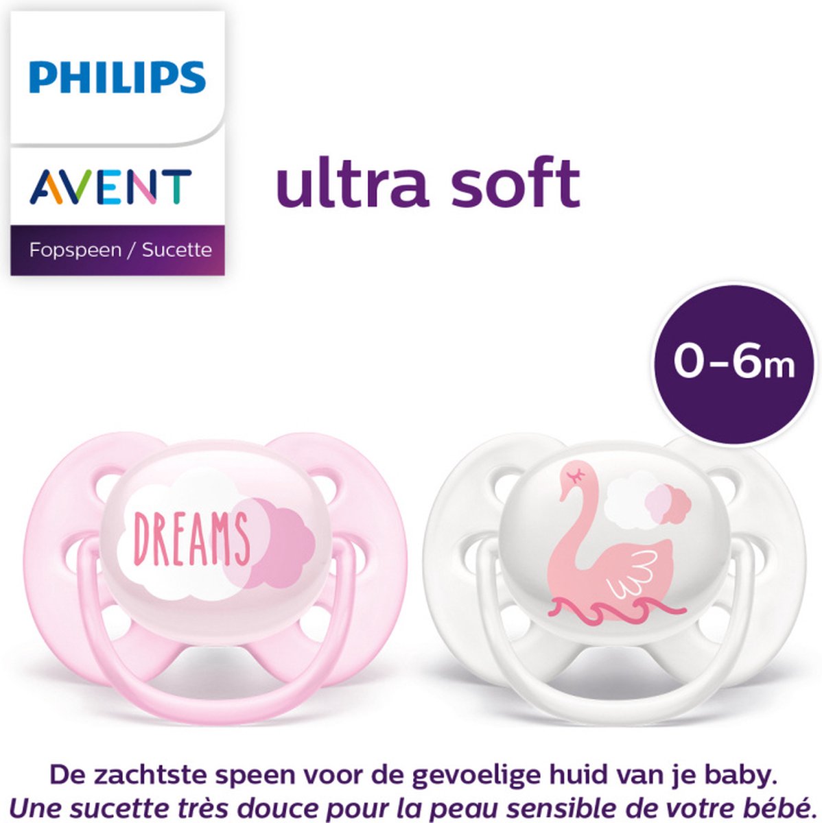 Philips Avent Ultra Soft SCF222/02 - Fopspeen - 0-6 maanden - 2 stuks |  bol.com