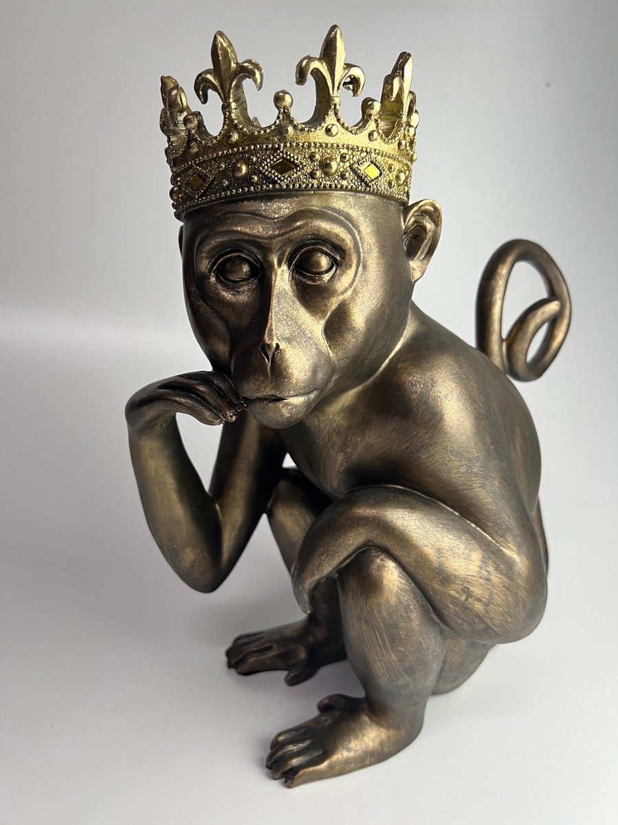 Grote gouden aap met kroon | bol.com