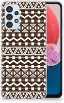 Leuk TPU Backcase Geschikt voor Samsung Galaxy A13 4G Telefoon Hoesje Aztec Brown