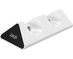 Pega PG-P5012 Dubbel dockingstation geschikt voor PS5-gamingcontroller - wit