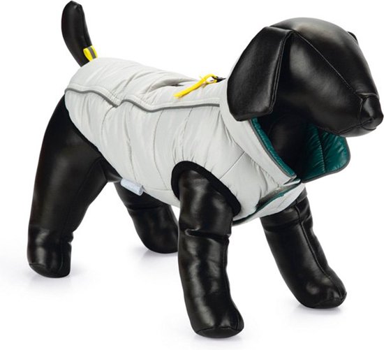 Beeztees Maly – Hondenjas – Lichgrijs/Groen – 40 cm