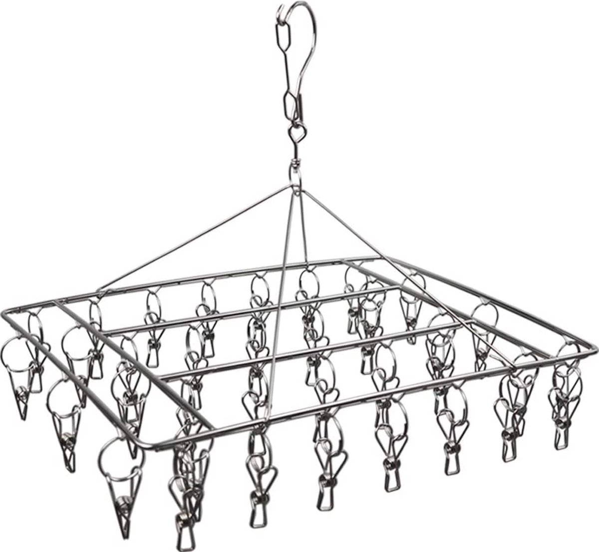 Inklapbaar Droogrek Universeel Wasrek voor in de Badkamer/Tuin/Slaapkamer/Balkon - Aluminium ‎41.5 x 30 x 3.9 cm; 570 gram