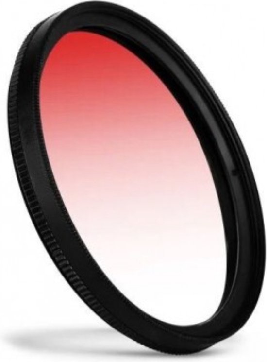 49mm Rood verloop Lens Filter / Roodfilter / Graduated Red Filter