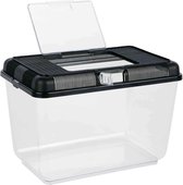 Transport- en voederbox 38 × 26 × 24 cm - Transportbox reptielen  - Voederbox (23L) - Faunabox - Terrarium -  Insecten terrarium (XL)