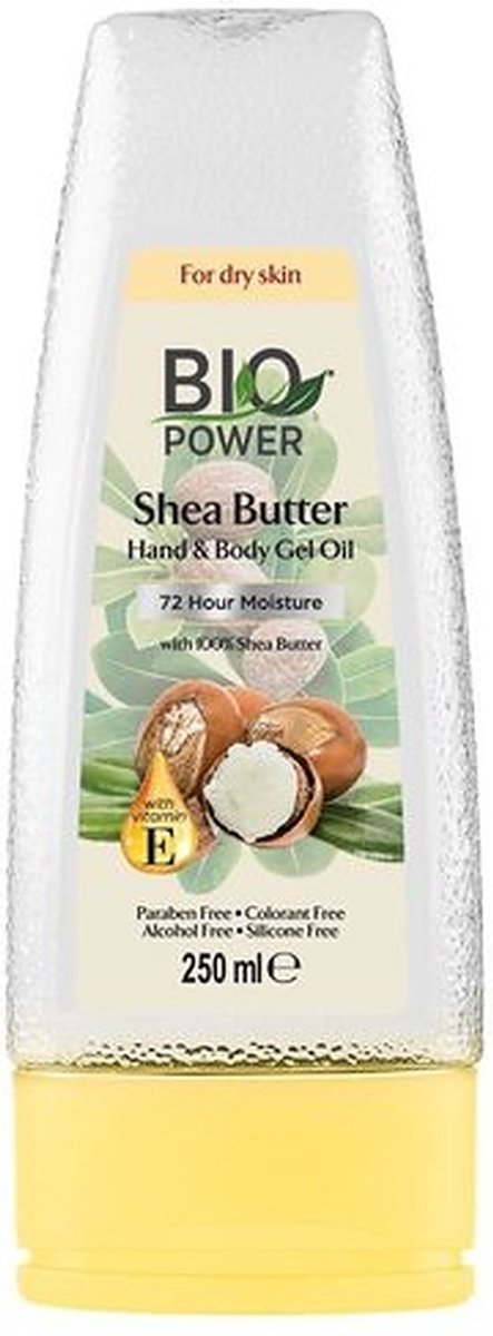 BIO POWER Shea Butter Hand & Body Gel Oil 250ml