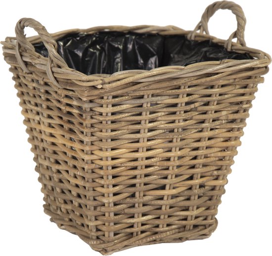 Rieten mand groot met handvatten | Opbergmand voor was of speelgoed | 50x35 cm
