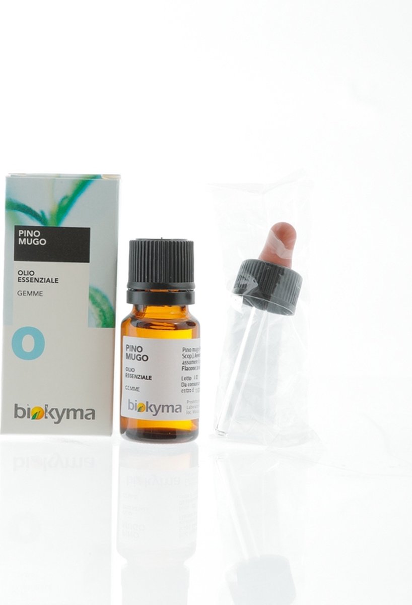 Goedkoopste Dwergpijnboom Extra zuivere Essentiële Olie 100 natuurlijk 10 ml Biokyma - Pinus mugo - voor Aromatherapie, Verdamping, Massage en intern gebruik - Pino mugo