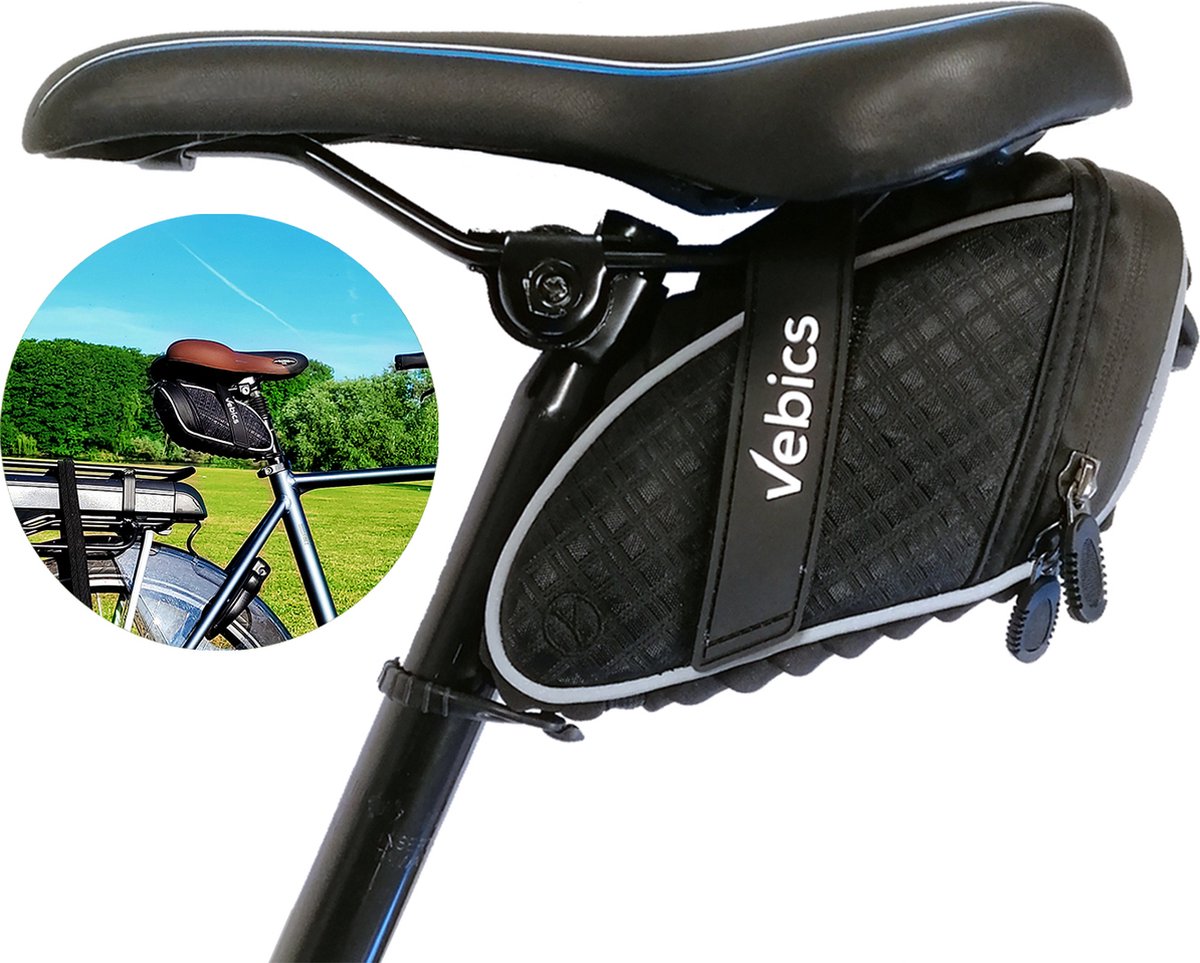 Vebics® Waterbestendige Zadeltas fiets - Racefiets - Mountainbike - Universeel - Wielrennern tas - MTB - Vebics