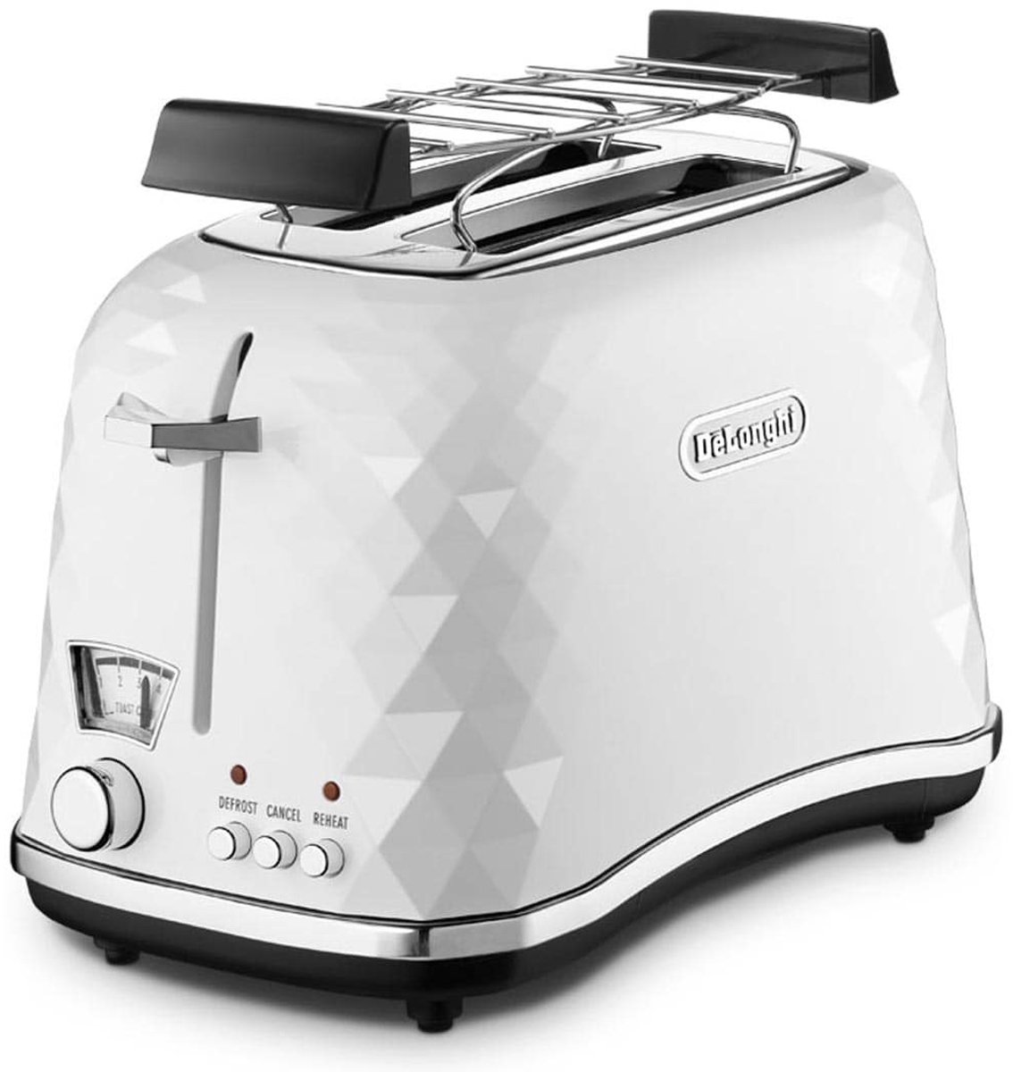 De’Longhi CTJ 2103.W broodrooster 2 snede(n) 900 W Zwart Wit