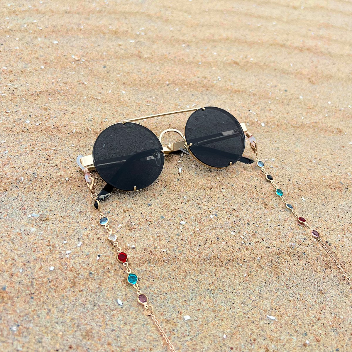 Brillenkoord - Brillenketting - Goud - Diamanten - Chain for Sunglasses - Gold - Diamonds