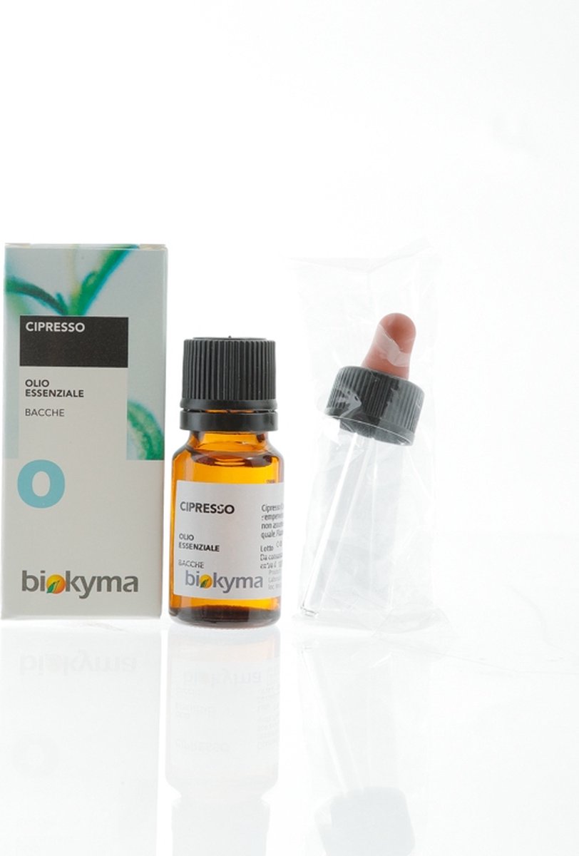 Goedkoopste Cypres bessen Extra zuivere Essentiële Olie 100 natuurlijk 10 ml Biokyma - voor Aromatherapie, Verdamping, Massage en intern gebruik.