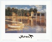 Mini kunstposter - De brug bij Argenteuil - Claude Monet - 24x30 cm