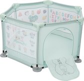 Grondbox - Zeshoek Baby Speelbox - Playpen - Kruipbox zonder Basketballkorf- Lichtgroen