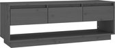 vidaXL - Tv-meubel - 110,5x34x40 - cm - massief - grenenhout - grijs