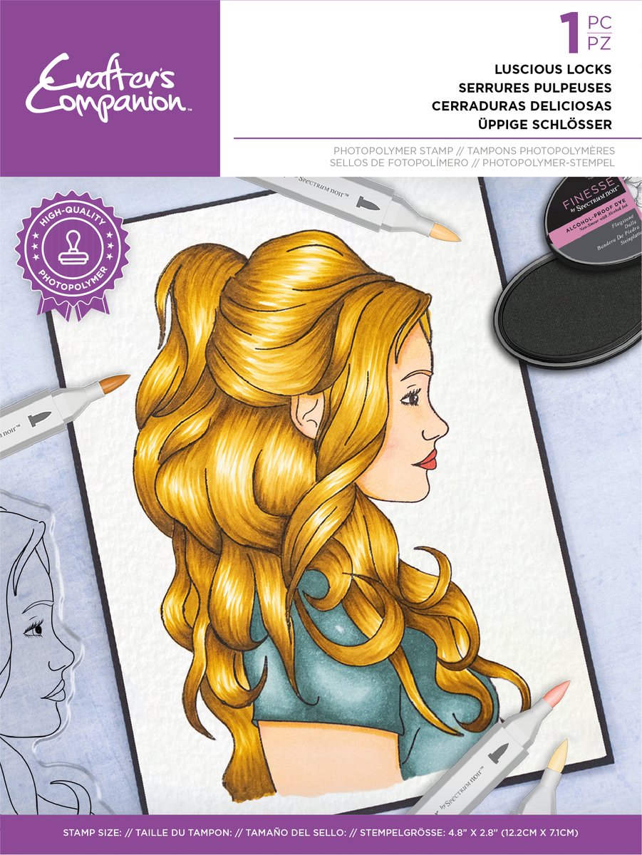 CC - Clearstamp - Natural Beauty - Luscious Locks