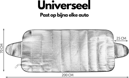 Puiquality Pare-Soleil Universel Pare-Brise de Voiture - 200x70cm -  Couverture Anti