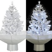 vidaXL Kerstboom sneeuwend met paraplubasis 75 cm wit