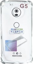 Hoesje Geschikt voor Motorola Moto G5 Anti shock silicone back cover/Transparant hoesje