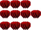 10 Sets (30 stuks) Stevige XS100 Vista - dart flights - Multipack - Rood