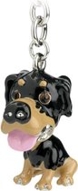 MadDeco - ludieke sleutelhanger Rottweiler pup - tassenhanger - winkelwagenmuntje - handgemaakt  - polystone - ong 9 cm hoog - onze kleine vriendjes
