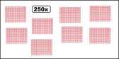 250x Placemats Boerenbont - place mate diner restaurant eten rood wit placemate boeren bont