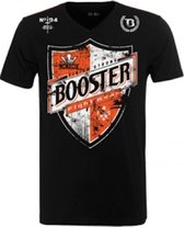 Booster V Neck Shield Vechtsport T Shirt Zwart maat M