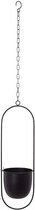 Polaza® Plantenhanger - Hangpot - Hangende Bloempot - Hangend Design - Bloempotten - Plantenhangers - 14cm Diameter - IJzer - Zwart