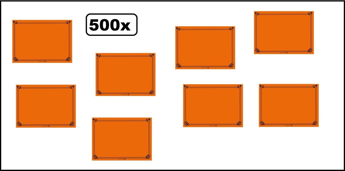 500x Placemats papier Designs oranje - place mate diner restaurant eten placemate
