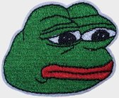 Pepe The Sad Frog - Strijkpatch - Strijkapplicatie - Strijkembleem - Badge