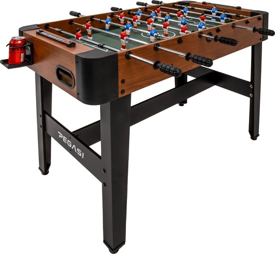 Small Foot Tafelvoetbal van hout, kickertafel kan op elk tafelblad worden geplaatst, vanaf 5 jaar, 6702, S