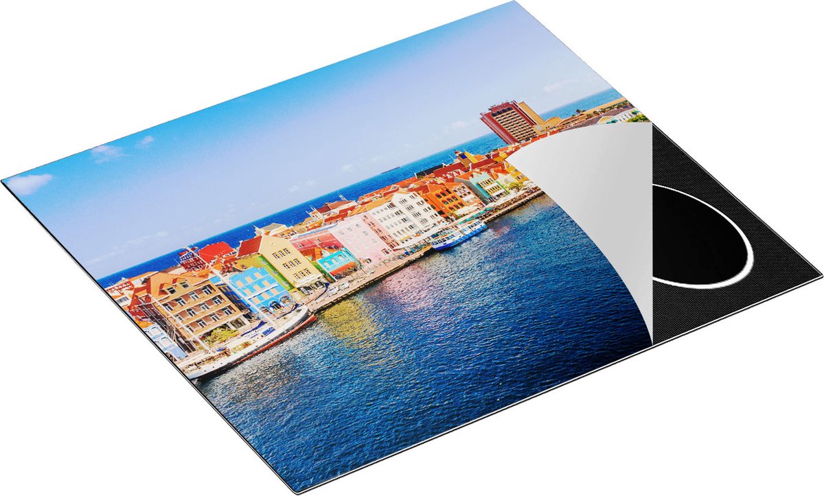 Chefcare Inductie Beschermer Willemstad Centrum in Curaçao - 58,3x51,3 cm - Afdekplaat Inductie - Kookplaat Beschermer - Inductie Mat